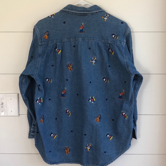 Vintage Disney Mickey Minnie mouse chambray shirt - Picture 5 of 5